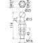 Fixed ball point D 25mm straight with thr. pin, nut, flat washer M16x4 thumbnail 2