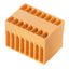 PCB plug-in connector, male header, closed side, THT solder connection, 3.81 mm, Number of poles: 24, 180°, Solder pin length (l): 3.2 mm, tinned, orange, Box thumbnail 3