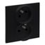 2X2P+E SOCKET FRENCH STANDARD SCREW TERMINALS BLACK thumbnail 2