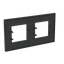Frame 2-gang / 2+2-modules - Niessen logo - S - Stainless Steel thumbnail 2