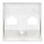 Cover for double data sockets, silver thumbnail 1