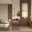 GREEN WALL LAMP WITH ELEGANT GROOVES ON THE LAMPSHADE FROM THE KARBON OLIVE GREEN SERIES thumbnail 5