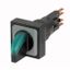 Q25LWK3-GN Illuminated selector switch actuator, momentary, 45° 45°, 25 — 25 mm, 3 positions, With thumb-grip, green, with VS anti-rotation tab, without light el thumbnail 1