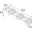 PURI 3 ceiling luminaire, 3xGU10, with Decoring, ruby thumbnail 2