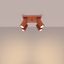 CEILING LAMP WITH FOUR SPOTLIGHTS ON A SQUARE RED CARBON ROSETTLE 4XGU10 thumbnail 6
