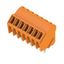 Printed circuit board terminals, 3.50 mm, Number of poles: 7, 135°, Solder pin length (l): 3.2 mm, tinned, orange, Clamping yoke connection, Clamping range, max. : 2.08 mm², Box thumbnail 2