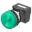 M22N Indicator, Plastic flat, Green, Green, 12 V, push-in terminal thumbnail 1