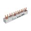 EVGK busbar fork, 3-phase, L1 - L2 - L3, shortenable version with end caps included, 6 module units, 10 mm² thumbnail 8