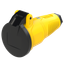 Rubber socket YELLOW 16A 230V SCH IP54 thumbnail 2