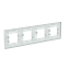 Frame 4-gang / 2+2+2+2-modules - Niessen logo - S - Tacteo White thumbnail 2