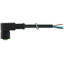 M12 female 90° A-cod. with cable V2A SILICONE 4x0.34 bk 10m thumbnail 1