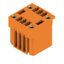 PCB plug-in connector, male header, Flange, THT solder connection, 3.81 mm, Number of poles: 6, 180°, Solder pin length (l): 3.2 mm, tinned, orange, Box thumbnail 4