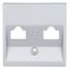 Cover for double data sockets, silver thumbnail 2