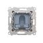 Double socket with earthing and shutters, satin, metallized, 16A thumbnail 2