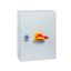 DMM-160/4/SE4/P-R Switch-disconnector, DMM, 160 A, 4 pole, Emergency switching off function, With red rotary handle and yellow locking ring, in steel enclosure thumbnail 15