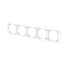 Cover frame with decor ring 5-gang(s) black matt / gold - Busch-art linear thumbnail 2