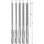 5-piece hammer drill bit set SDS-plus-5X 6; 6; 8; 8; 10 mm thumbnail 2