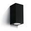 BLACK WALL LIGHT GU10 2x10W IP65 thumbnail 1