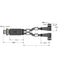 2-Way Splitter Y-Splitter with Cable, Male M12 × 1 - 2x Female M8 × 1   VBRS4.4-2PKW3M-1.5/1.5/TEL thumbnail 1