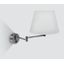 BRUSHED CHROME WALL LIGHT 12W E27 WHITE SHADE thumbnail 1