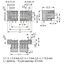 THT male header 1.0 x 1.0 mm solder pin angled gray thumbnail 2