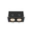 KADUX, recessed ceiling light, double, 3000K, 38°, IP 20, square, black thumbnail 2
