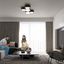 CEILING LAMP SUNDE 11 BLACK E27 2X60W IP20 thumbnail 4