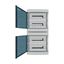 Surface Mounted Board, IP65, IK08, 4-rows 72 modules without screw ter thumbnail 2