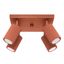 CEILING LAMP WITH FOUR SPOTLIGHTS ON A SQUARE RED CARBON ROSETTLE 4XGU10 thumbnail 1