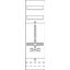 1ZF2 Meter panel, 900 mm x 250 mm (HxW), Number of Rows: 0, Panel Width: 1 thumbnail 2