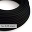 DALI Textile electrical cable 5x0.75 mm² in Carbon Black - Flexible round lighting wire RM04 thumbnail 1