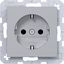 SCHUKO wall socket, Safety Plus, screw terminals, A.x/C.x, titanium thumbnail 1