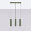 Elegant KARBON pendant lamp with three pendants and an olive ceiling plate 3xGU10 thumbnail 3
