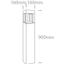 ANTHRACITE BOLLARD 90cm 22W WW IP65 230V thumbnail 2