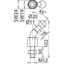Fixed ball point D 20mm angled 45° with threaded bolt and nut M12x30mm thumbnail 2
