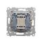 Socket outlet with earthing and shutters, (module), Simon 24, IP20, 16A, champagne matt thumbnail 2