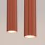 HANGING LAMP WITH TWO HANGINGS, RED LAMPSHADES, CARBON SERIES thumbnail 4