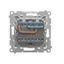 Double IT socket RJ45, category 5e, (module), Simon 24, IP20/IP44, graphite mat thumbnail 2