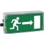 Ex-escape sign luminaires EXIT N with integrated emergency light function for zone 1/21, Pictogram: EN 1838, Arrow: 3 Clock thumbnail 2