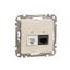 DATA CAT 6 UTP + Telephone outlet, Sedna Design & Elements, Beige thumbnail 3