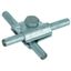 MV clamp St/tZn f. Rd 10mm with hexagon screw thumbnail 1