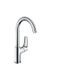 Logis 210 sink mixer with pop-up and swivel U-spout, chrome thumbnail 1