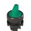Illuminated short handle selector, 2 positions green with marking thumbnail 1