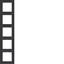 Cover frame 5-way vertical, text field, A.1, night black matte thumbnail 1