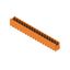 PCB plug-in connector, male header, Dovetails for fixing blocks, THT solder connection, 5.08 mm, Number of poles: 18, 180°, Solder pin length (l): 4.5 mm, tinned, orange, Box thumbnail 4