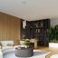 CARBON VERTICAL WALL LAMP WITH BEIGE MINIMALISTIC LAMPSHADE FOR DINING ROOM 2XGU10 thumbnail 5
