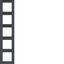 Cover frame 5-way vertical, text field, A.1, anthracite thumbnail 1