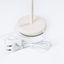 STYLISH CARBON DESK LAMP WITH A GROOVED BEIGE LAMPSHADE AND A SWITCH ON THE CABLE thumbnail 9
