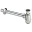 Bidet bottle trap without outlet 11/4"x32-200mm, chrome thumbnail 1