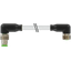 M8 male 90° / M8 female 90° A-cod. shielded PUR 3x0.34 gy 9.2m thumbnail 1